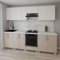 Кухонный гарнитур Smartex K3 260 White/Light Oak (30111)