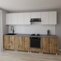 Кухонный гарнитур Smartex K3 300 White/Dark Oak (30124)