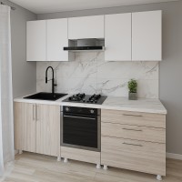 Кухонный гарнитур Smartex K4 220 White/Light Oak (30141)