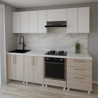 Кухонный гарнитур Smartex K4 240 White/Light Oak (30147)