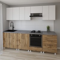 Кухонный гарнитур Smartex K4 260 White/Dark Oak (30154)