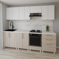 Кухонный гарнитур Smartex K4 260 White/Light Oak (30153)