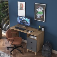 Masa de birou Trendy HA109 2636 Walnut/Anthracit 120x73.8x50cm GTR001118