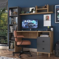 Письменный стол Trendy HA115 2643 Walnut/Anthracit 120x50x161.8cm GTR001123