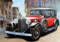 Puzzle Три Совы Mașină retro 260buc