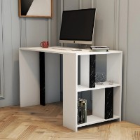 Masa de birou Trendy Lima Marble White/Black 120x75x60cm GTR001010