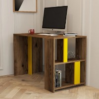 Письменный стол Trendy Lima Walnut/Yellow 120x75x60cm GTR001007