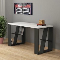 Masa de birou Trendy Miere White/Anthracit 140x75x60cm GTR000989