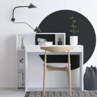 Masa de birou Trendy Trella White 95x117x45cm GTR005689