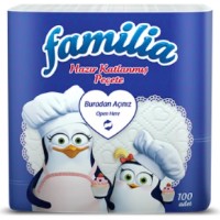 Салфетки для сервировки стола Familia Plus 30x30cm 100pcs