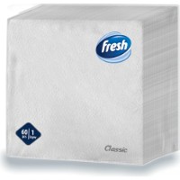 Șervețele de masă Fresh Classic White 60pcs