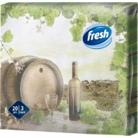 Șervețele de masă Fresh Decor Wine & Grapes 20pcs