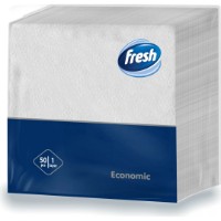 Șervețele de masă Fresh Economic White 50pcs