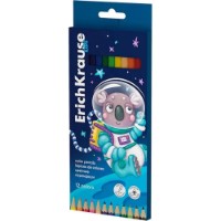 Creioane colorate Erich Krause Kids Space Animals (54598) 12pcs