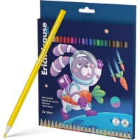 Creioane colorate Erich Krause Kids Space Animals (54600) 24pcs