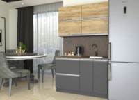 Кухонный гарнитур Yasen Мадера 1.2 Oak Kraft Gold/Graphite Grey