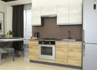 Кухонный гарнитур Yasen Мадера 1.8 Oak Kraft White/Oak Kraft Gold