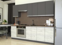 Кухонный гарнитур Yasen Мадера 2.4 Graphite Grey/Oak Kraft White