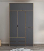 Шкаф Trendy Elina 8907 Dore/Anthracit 140x253x52cm GTR004194