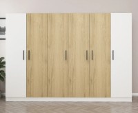 Dulap Trendy Kale 3111 White/Walnut 225x190x52cm GTR004264