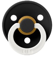 Пустышка BIBS Fosforescenta Colour Glow Latex 6m+ Black (200239C)