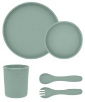 Set de alimentatie din silicon Kikka Boo Platinum Sage 5pcs (31302050001)