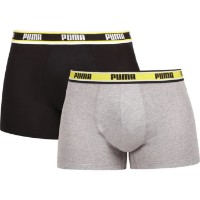 Сhiloţi pentru bărbați Puma Men Logo Elastic Boxers 2P Black/Yellow, s.M