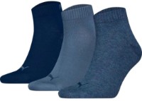 Ciorapi pentru bărbați Puma Unisex Quarter Plain 3P Denim Blue, s.39-42
