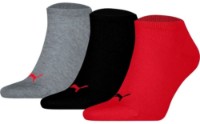Ciorapi pentru bărbați Puma Unisex Sneaker Plain 3P Black/Red, s.43-46
