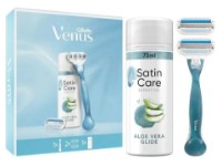 Подарочный набор Gillette Venus Smooth Satin Care Aloe Vera 75ml + 2 cassete