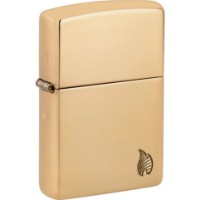 Brichetă Zippo 46397 169 Armor High Polish Brass Flame Design