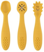 Set lingurite din silicon pentru antrenament Petite&Mars Take&Match Intense Ochre 6+m 3pcs (721819)