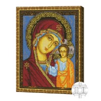 Алмазная картина по номерам Art Gallery Premium Казанская икона Божией Матери 40x50cm (QB201245)
