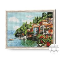 Алмазная картина по номерам Art Gallery Premium Coastal Town 40x50cm (QB201811)