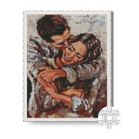 Алмазная картина по номерам Art Gallery Premium Couple in love 40x50cm (QB205759)