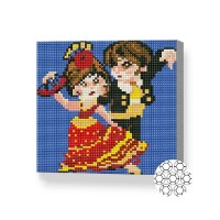Алмазная картина по номерам Art Gallery Premium Dancing Couple 20x20cm (BJ890)
