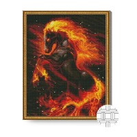 Алмазная картина по номерам Art Gallery Premium Fire Horse 40x50cm (QB205855)