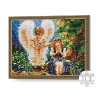 Алмазная картина по номерам Art Gallery Premium Girl And Angel 40x50cm (QB205321)