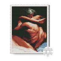 Pictura cu diamante după numere Art Gallery Premium Night Hugs 40x50cm (QB201784)