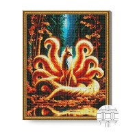 Pictura cu diamante după numere Art Gallery Premium Nine-tailed fox 40x50cm (QB206518)