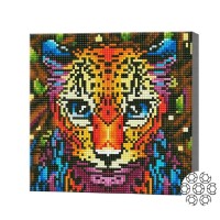 Pictura cu diamante după numere Art Gallery Premium Pop art. Tiger 20x20cm (BJ1115)