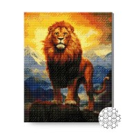 Алмазная картина по номерам Art Gallery Premium Royal Lion 40x50cm (GA87318)