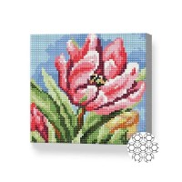 Pictura cu diamante după numere Art Gallery Premium Scarlet tulip 20x20cm (BJ860)
