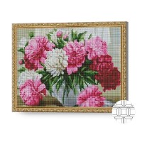 Алмазная картина по номерам Art Gallery Premium White And Pink Peonies 40x50cm (QB204057)