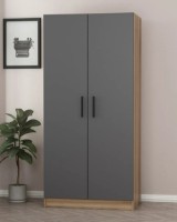 Шкаф Trendy Kale 190 Oak/Anthracit 90x190x52cm GTR004785