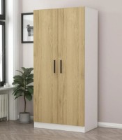 Шкаф Trendy Kale 210 White/Walnut 90x210x52cm GTR004923