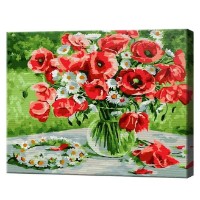 Tablou pe numere Art Gallery Econom Buchet de maci 30x40cm (EX6556)