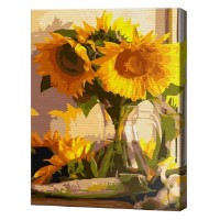 Tablou pe numere Art Gallery Econom Buchet de floarea-soarelui 30x40cm (EX8280)