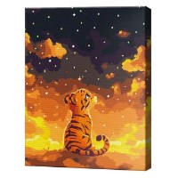 Tablou pe numere Art Gallery Econom Povestea de noapte pentru tigru 30x40cm (KBS0182)