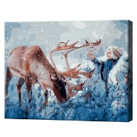 Картина по номерам Art Gallery Econom Олень и девочка 40x50cm (GX33931)